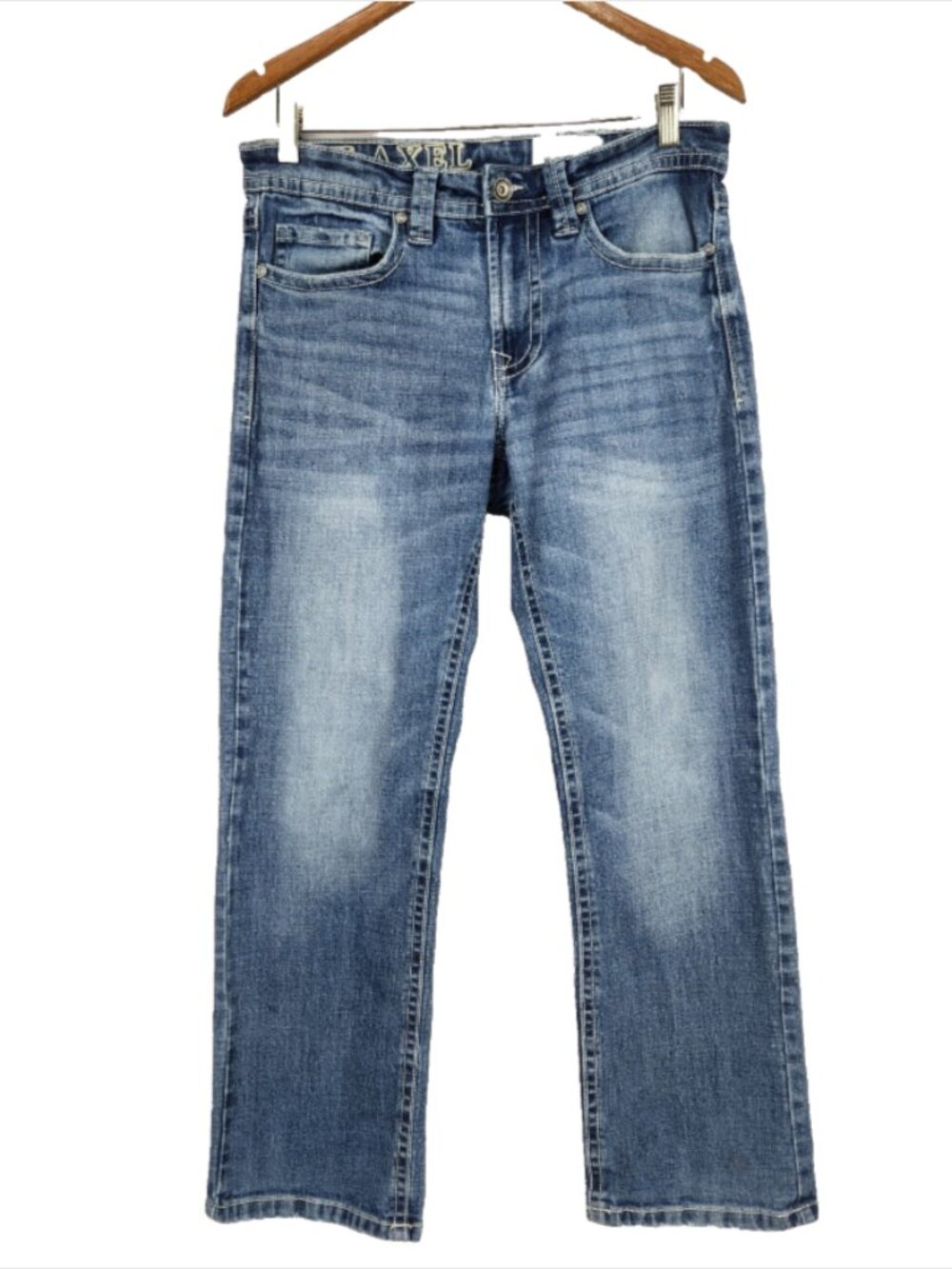 TK Axel Jeans Mens 30x30 Blue Vintage Boot Weston Stretch Denim Western Rock